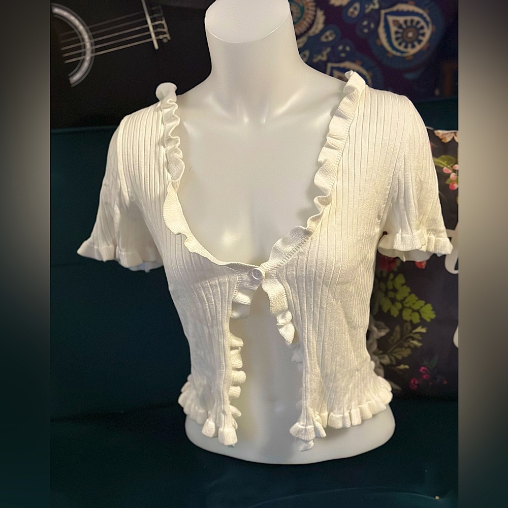 H&M Ruffled Cardigan